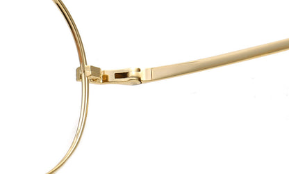 hinges of gold metal glasses frames