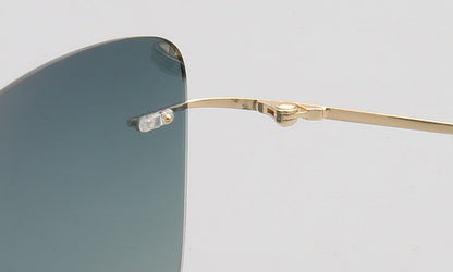 Theodore｜Rectangle Rimless Sunglasses Polarized UV400