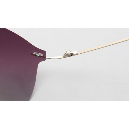 Violet｜Womens Cat Eye Rimless Polarized Sunglasses UV400