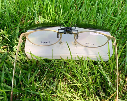 Round Clip On Flip Up Polarized Sunglasses | UV Protection For Outdoor Wear Black Night Vision