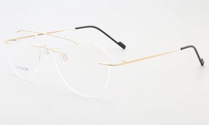 Jacob | Mens Aviator Rimless Glasses Frames