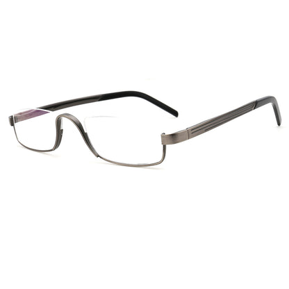 Benedict | Vintage Rectangle Half Rim Reading Glasses Anti Blue Light