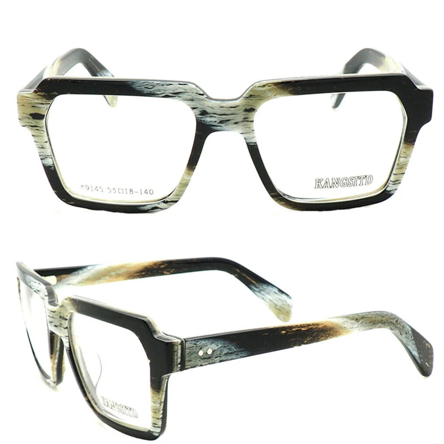 Forest | Oversized Patterned Acetate Eyeglasses | Retro Square Multicolored Glasses Frames  at