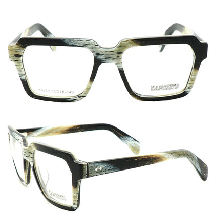 Forest | Oversized Patterned Acetate Eyeglasses | Retro Square Multicolored Glasses Frames  at