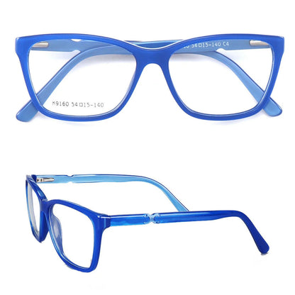 women cat eye glasses frames blue