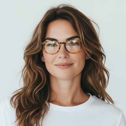 Lillian | Tortoise Shell Eyeglasses For Women | Full Rim Patterned Acetate Glasses