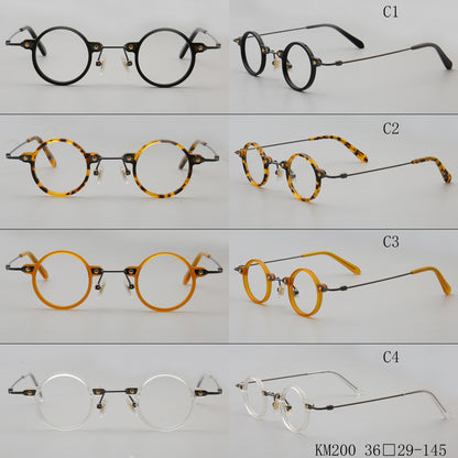 Jet | Retro Small Round Men Eyeglasses | Trendy Hipster Women Vintage Optical Glasses Frames