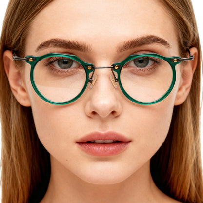 Noah | Vintage Geometric Round Glasses Frames
