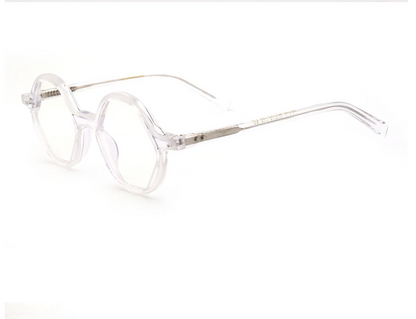 Mosley | Hexagon Shaped Full Rim Acetate Eyeglasses for Men | Retro Women Geometric Glasses Frames Online