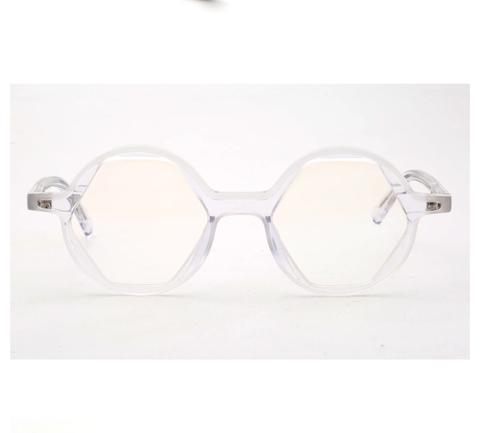 Mosley | Hexagon Shaped Full Rim Acetate Eyeglasses for Men | Retro Women Geometric Glasses Frames Online