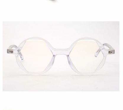Mosley | Hexagon Shaped Full Rim Acetate Eyeglasses for Men | Retro Women Geometric Glasses Frames Online