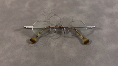 Kit | Monturas de gafas geométricas de metal vintage para hombre | Gafas retro estilo nerd para mujer