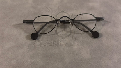 Lance | Retro Nerd Style Metal Eyeglasses | Thin Lightweight Unisex Glasses Frames