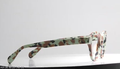 Benedict | Fashionable Camo Eyeglasses Frames For Men | Modern Women Round Spectacles Camouflage