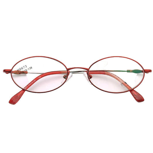 oval womens glasses frames red