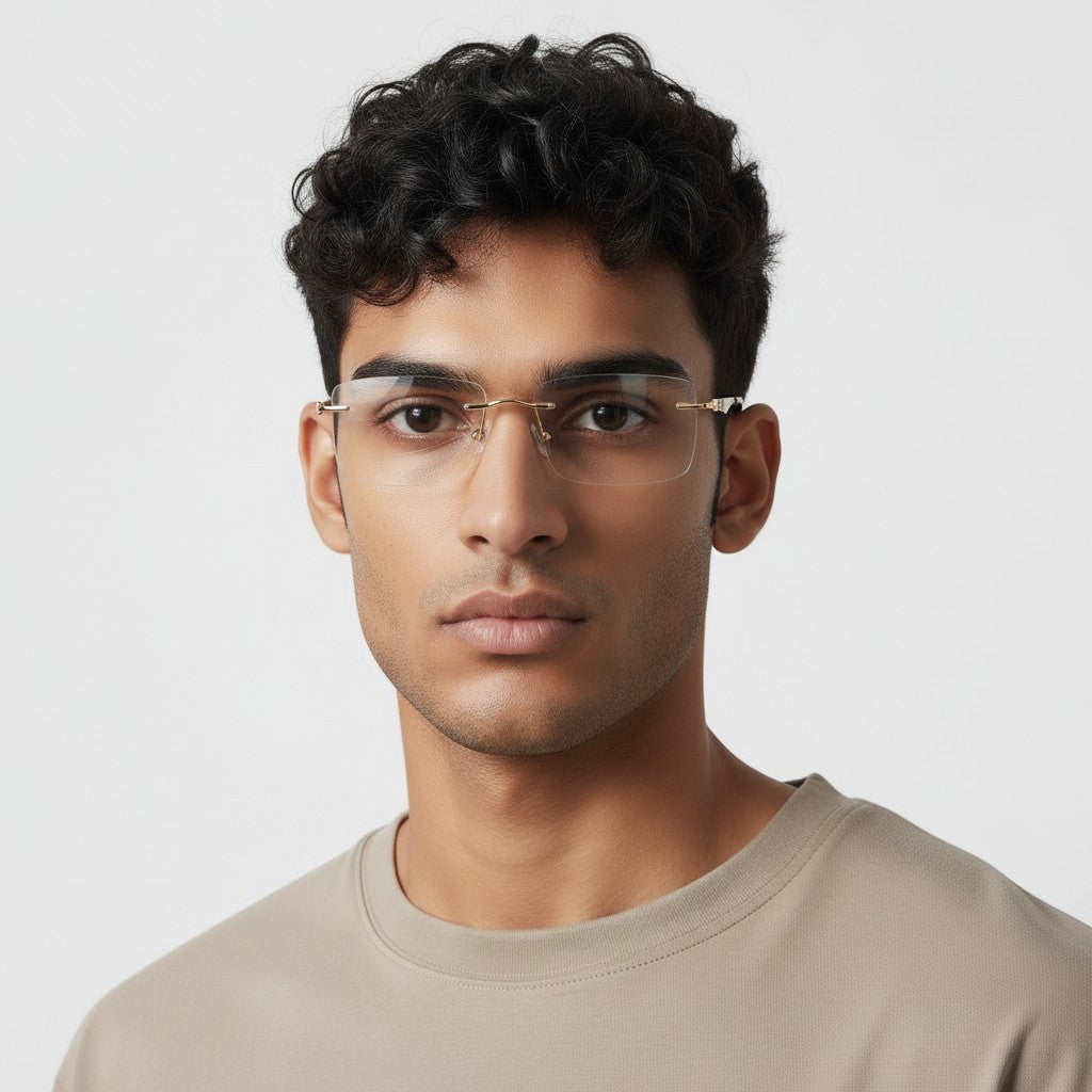Grover | Business Rectangle Rimless Eyeglass Frames
