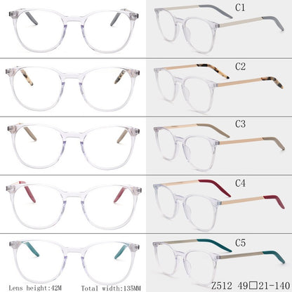 Aria | Montures de lunettes rondes transparentes