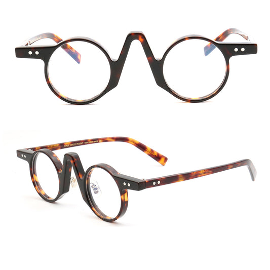 Round hipster tortoise eyeglass frames