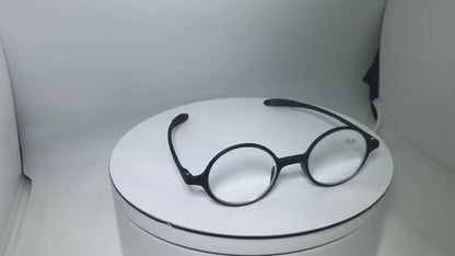 Lightweight Clear Mens Round Readers | Flexible Retro Reading Glasses for Women Tortoise