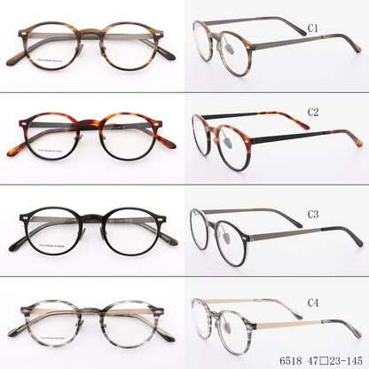 Composite round patterned eyewear frames