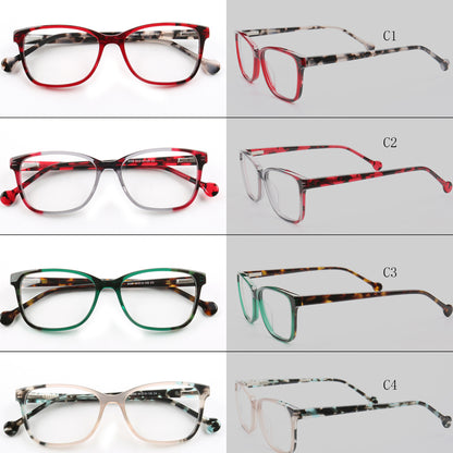 Full rim tortoise patterned eyeglasses for women