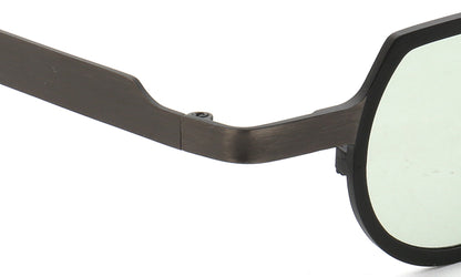 Temple of round titanium sunglasses