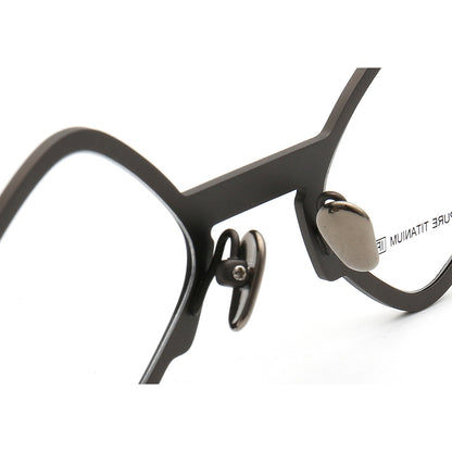 Nose pads of hipster titanium eyeglass frames