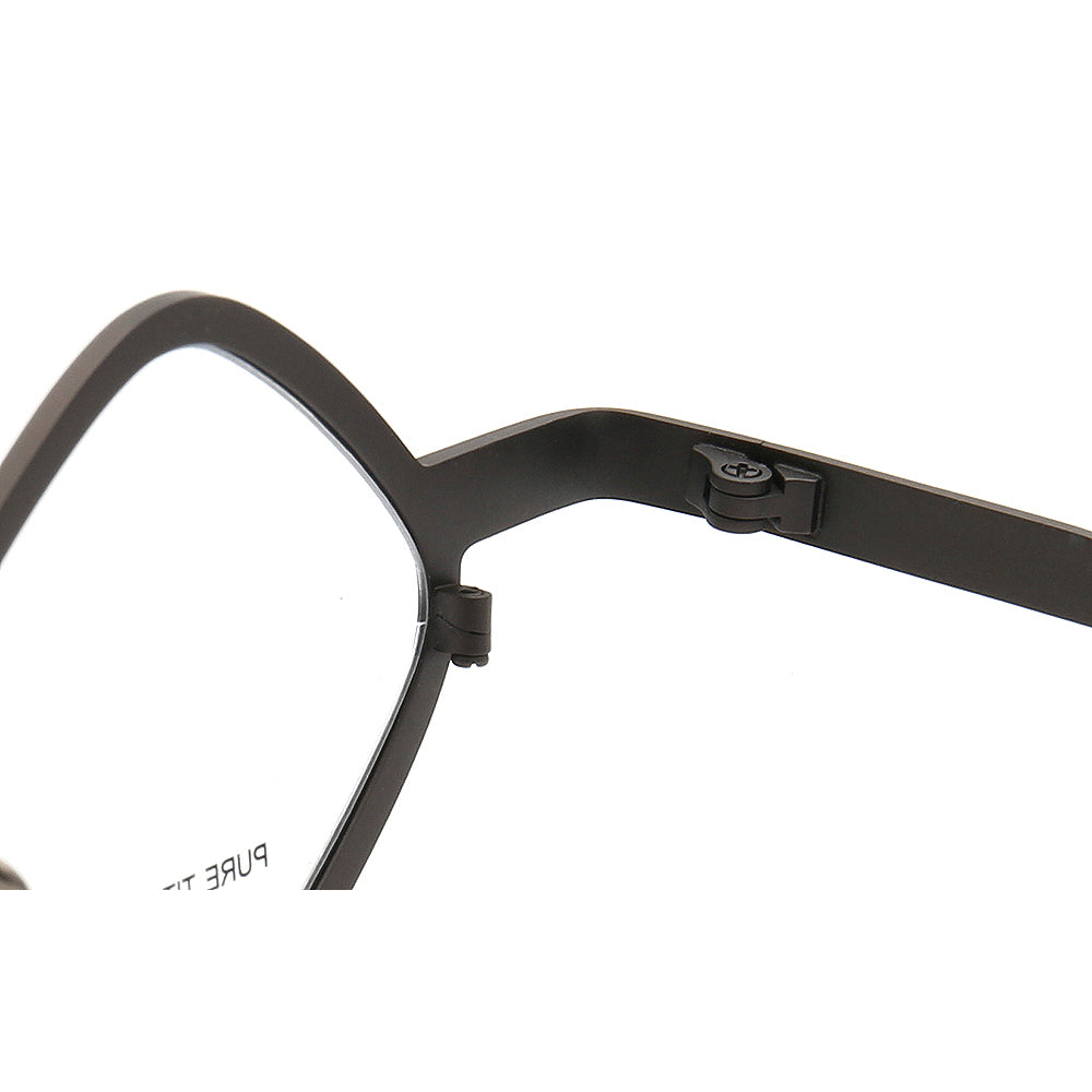 Inner hinge of hipster titanium eyeglasses