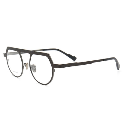 Milo | Vintage 80s Style Pure Titanium Eyeglass Frames | Retro Pilot Style Unisex Glasses