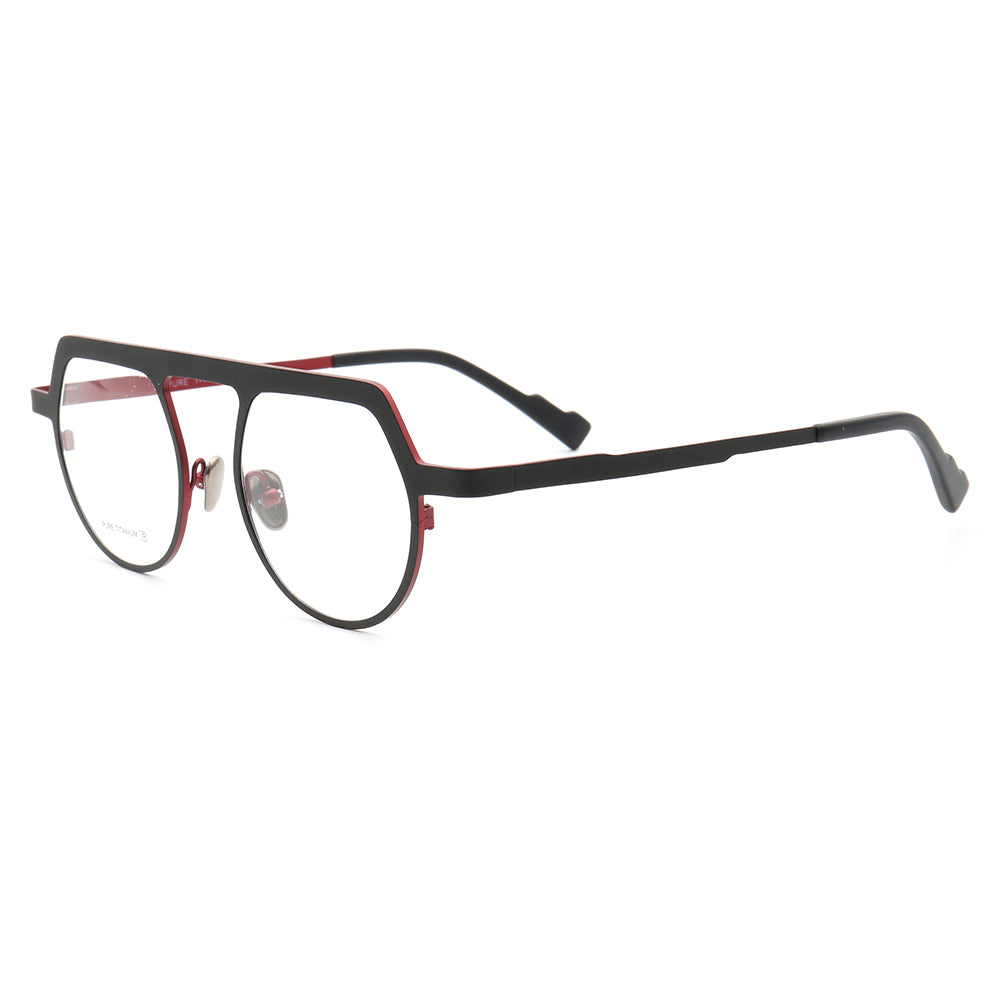 Milo | Vintage 80s Style Pure Titanium Eyeglass Frames | Retro Pilot Style Unisex Glasses