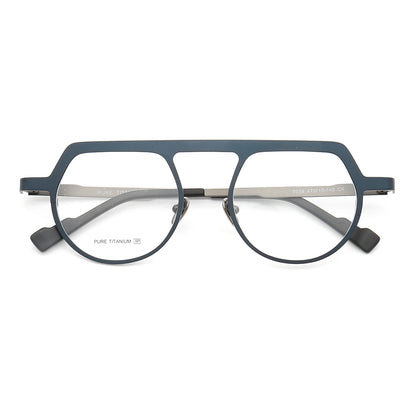 Milo | Vintage 80s Style Pure Titanium Eyeglass Frames | Retro Pilot Style Unisex Glasses