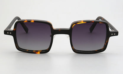 Laurence | Lunettes de soleil unisexes carrées à jante complète | Monture à motifs moderne avec verres polarisés