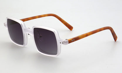 Laurence | Lunettes de soleil unisexes carrées à jante complète | Monture à motifs moderne avec verres polarisés