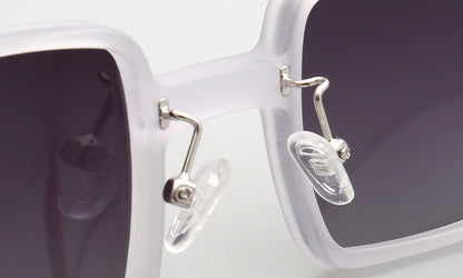 Laurence | Lunettes de soleil unisexes carrées à jante complète | Monture à motifs moderne avec verres polarisés