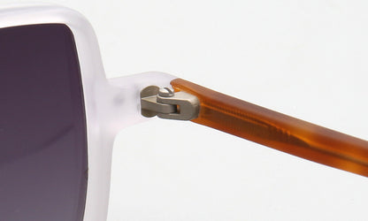 Laurence | Lunettes de soleil unisexes carrées à jante complète | Monture à motifs moderne avec verres polarisés