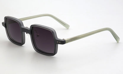 Laurence | Lunettes de soleil unisexes carrées à jante complète | Monture à motifs moderne avec verres polarisés