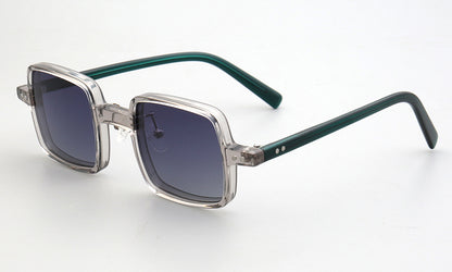 Laurence | Lunettes de soleil unisexes carrées à jante complète | Monture à motifs moderne avec verres polarisés