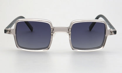 Laurence | Lunettes de soleil unisexes carrées à jante complète | Monture à motifs moderne avec verres polarisés