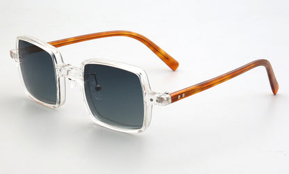 Laurence | Lunettes de soleil unisexes carrées à jante complète | Monture à motifs moderne avec verres polarisés