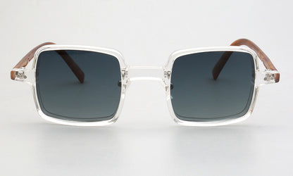 Laurence | Lunettes de soleil unisexes carrées à jante complète | Monture à motifs moderne avec verres polarisés