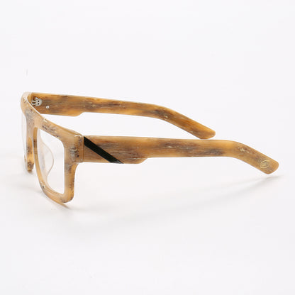 Sable | Lunettes carrées à la mode en acétate à jante complète | Cadres légers avec design à motifs moderne