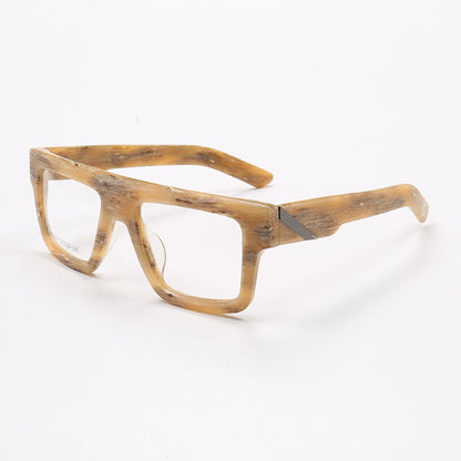 Sable | Lunettes carrées à la mode en acétate à jante complète | Cadres légers avec design à motifs moderne