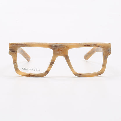Sable | Lunettes carrées à la mode en acétate à jante complète | Cadres légers avec design à motifs moderne