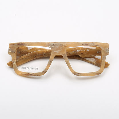 Sable | Lunettes carrées à la mode en acétate à jante complète | Cadres légers avec design à motifs moderne