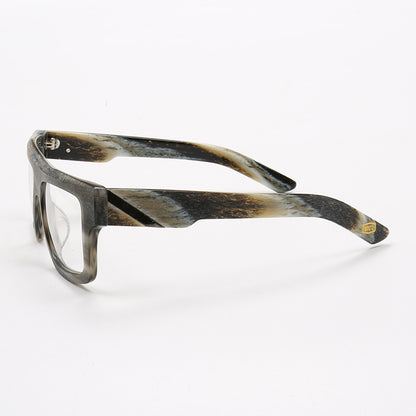 Sable | Lunettes carrées à la mode en acétate à jante complète | Cadres légers avec design à motifs moderne