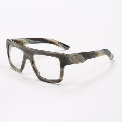 Sable | Lunettes carrées à la mode en acétate à jante complète | Cadres légers avec design à motifs moderne