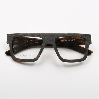 Sable | Lunettes carrées à la mode en acétate à jante complète | Cadres légers avec design à motifs moderne