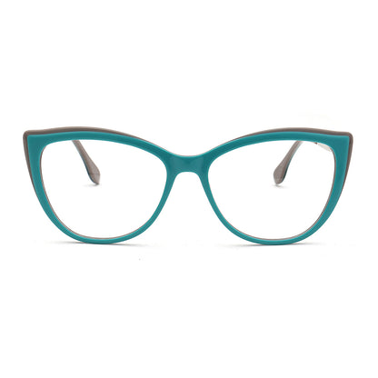 Hope | Two Toned Cat Eye Glasses For Women | Lightweight Acetate & Metal Frame