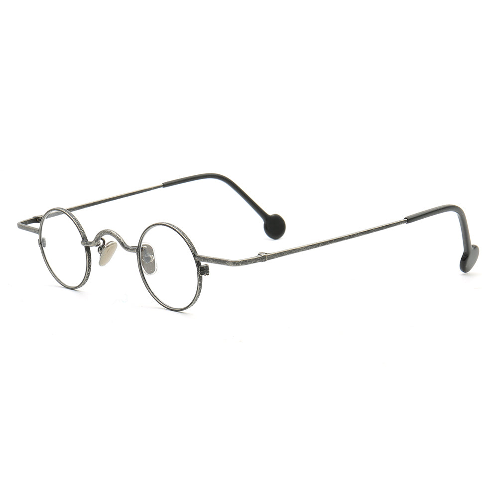 Gunmetal round eyeglasses frames vintage