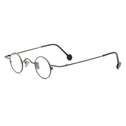 Gunmetal round eyeglasses frames vintage